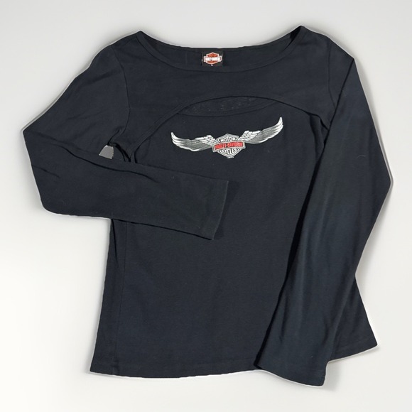Harley-Davidson Tops - Harley-Davidson Women's Black Faribault MN Shirt SZ L Cutout